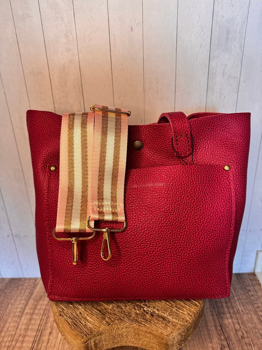 Pink Gold White Purse Strap Crossbody Pink Bag Strap Striped Purse Strap NEW!